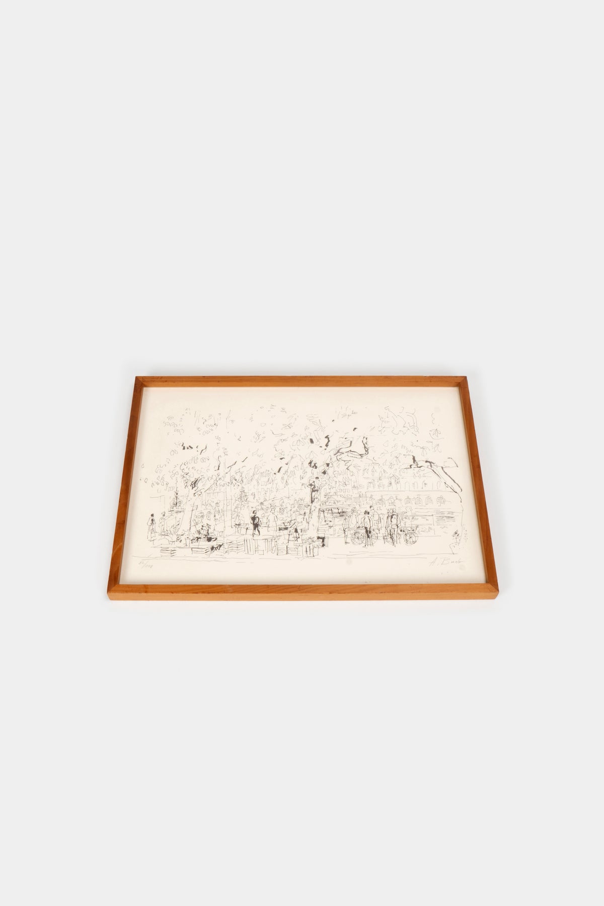 Anton Buob, Zeichnung Tinte, Schweiz, 50er