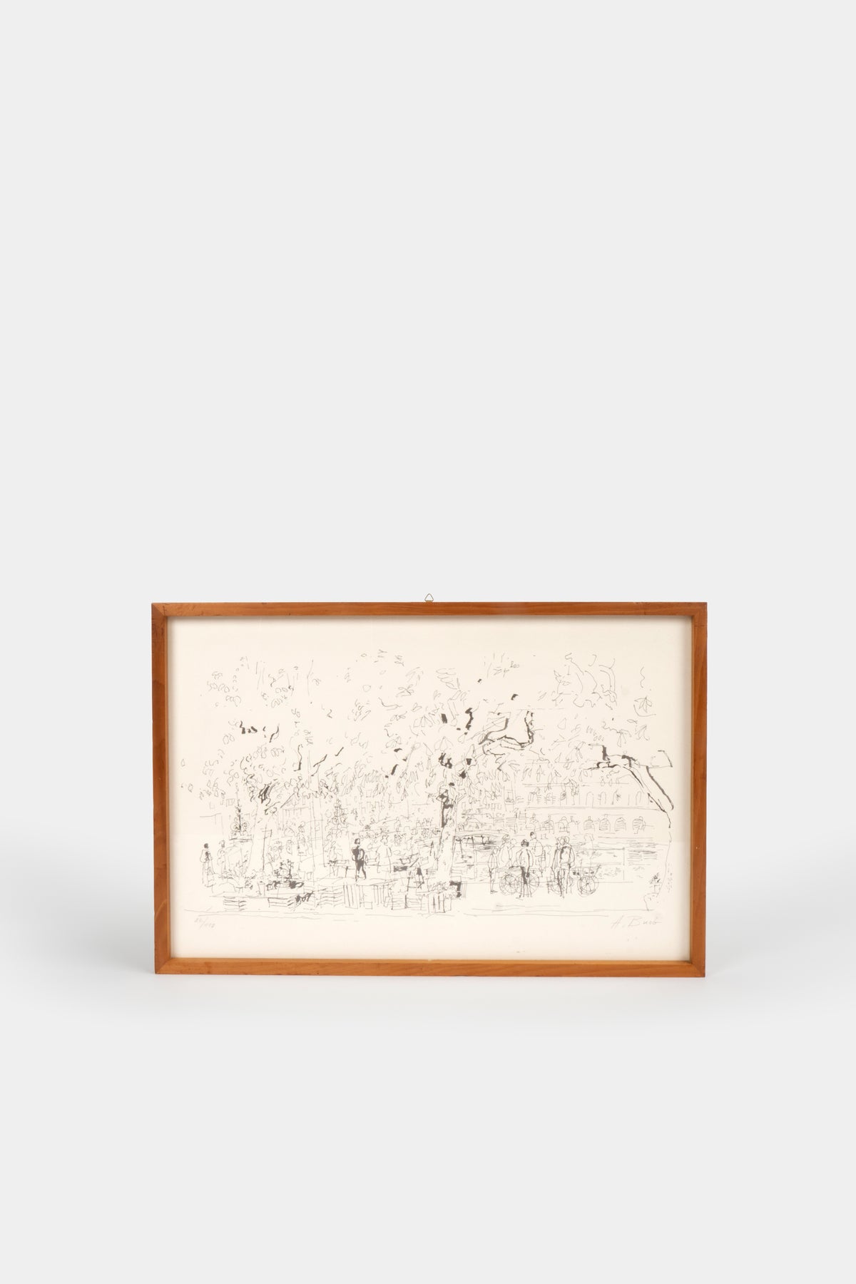 Anton Buob, Zeichnung Tinte, Schweiz, 50er