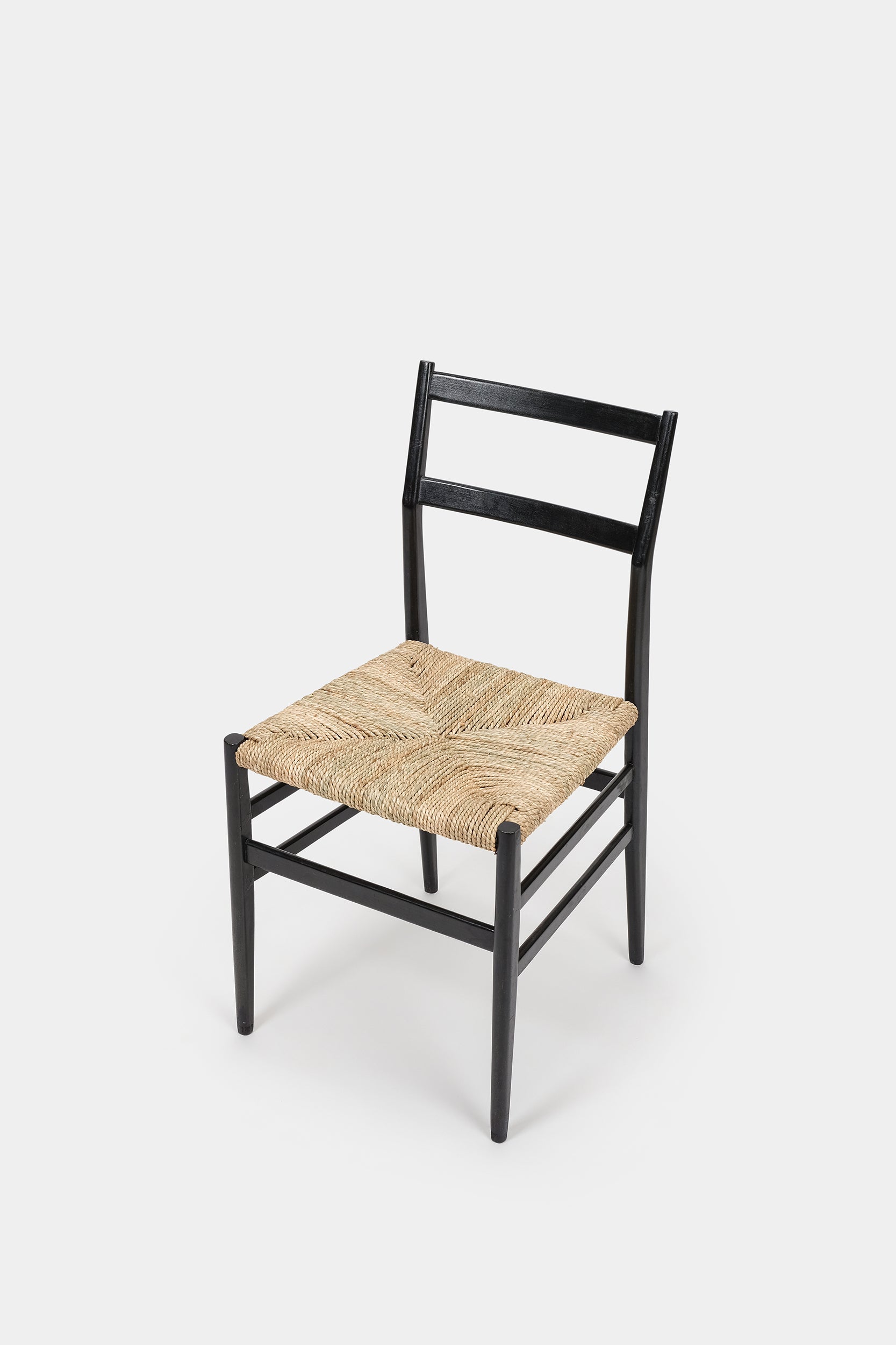 Gio Ponti, 4 Leggera Stühle mit Tessinergeflecht, Cassina, 60er