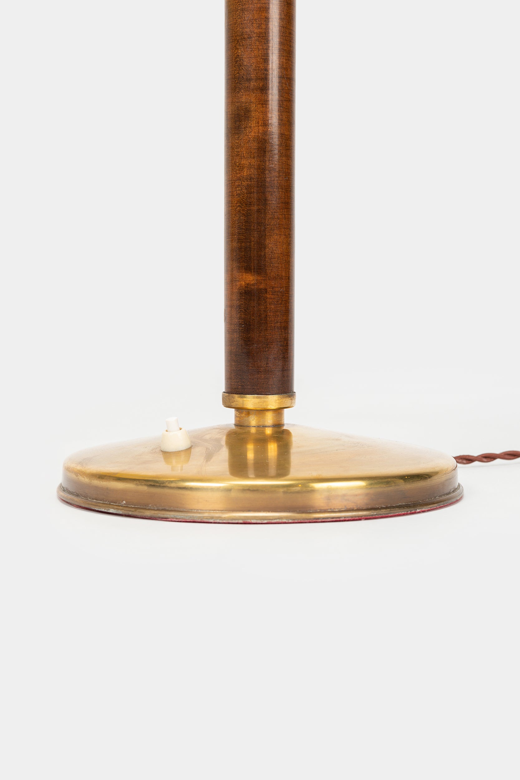 Alfred Müller, Table Lamp, Brass and Walnut, 30s