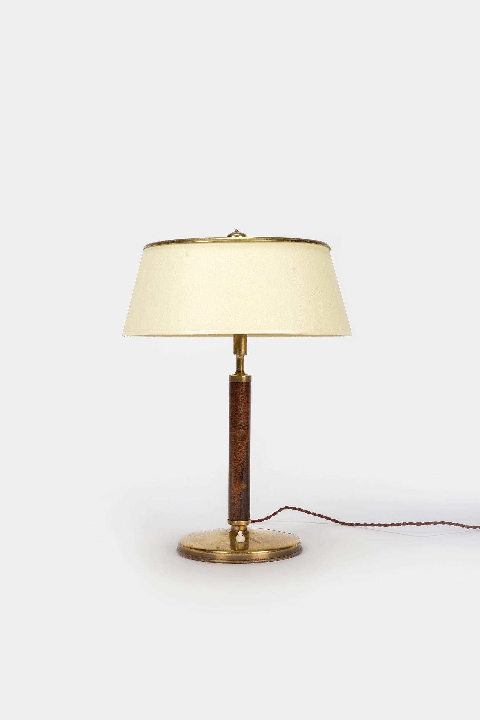 Alfred Müller, Table Lamp, Brass and Walnut, 30s