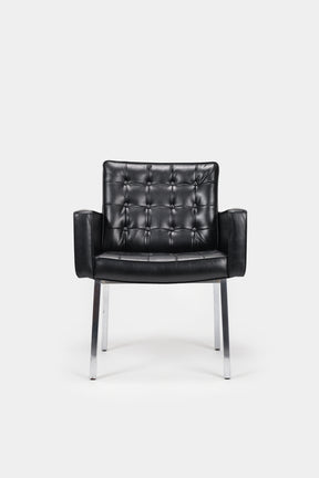 Vincent Cafiero, Armchair, Leather, Knoll International, 50s