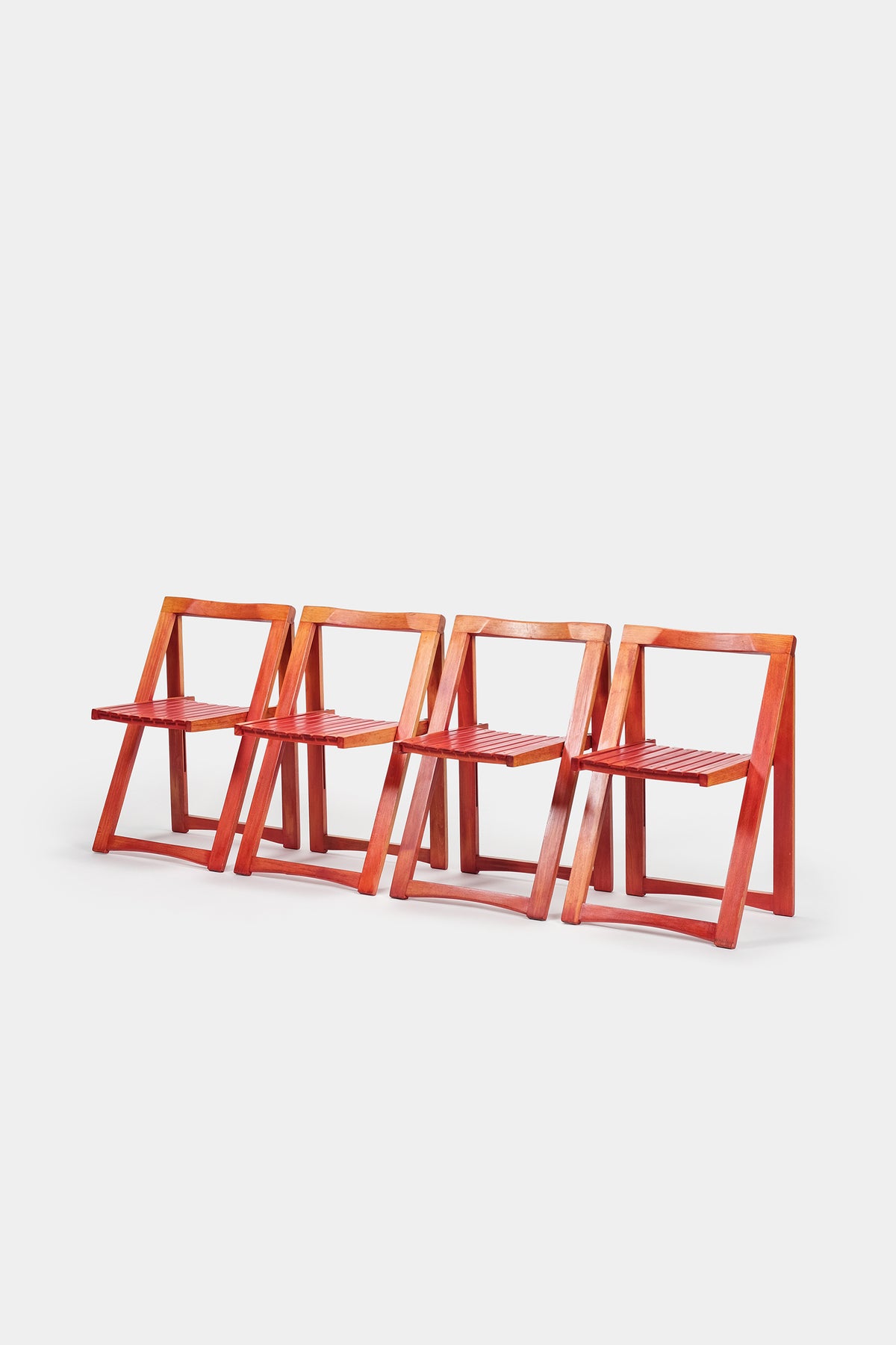 Aldo Jacober, 4 Folding Chairs, Alberto Bazzani, Italy, 70s