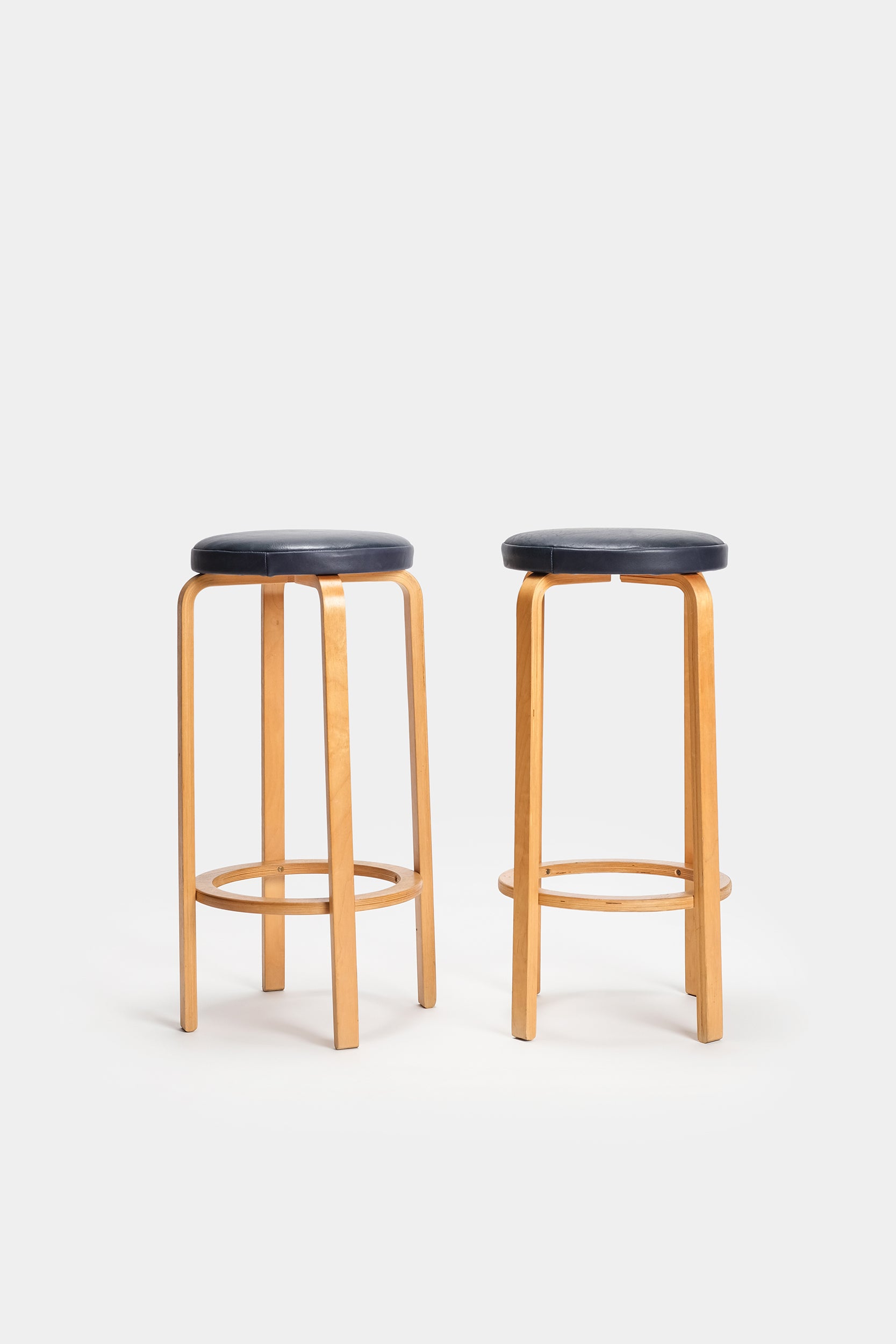 Alvar Aalto, Pair of Bar Stools, Model 64, Artek, 70s