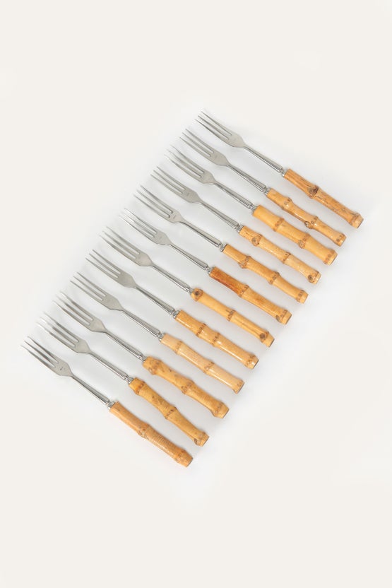 12 Swiss Fondue Forks, 50s