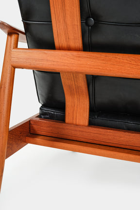Arne Vodder Lounge Chair, Leder, 50er