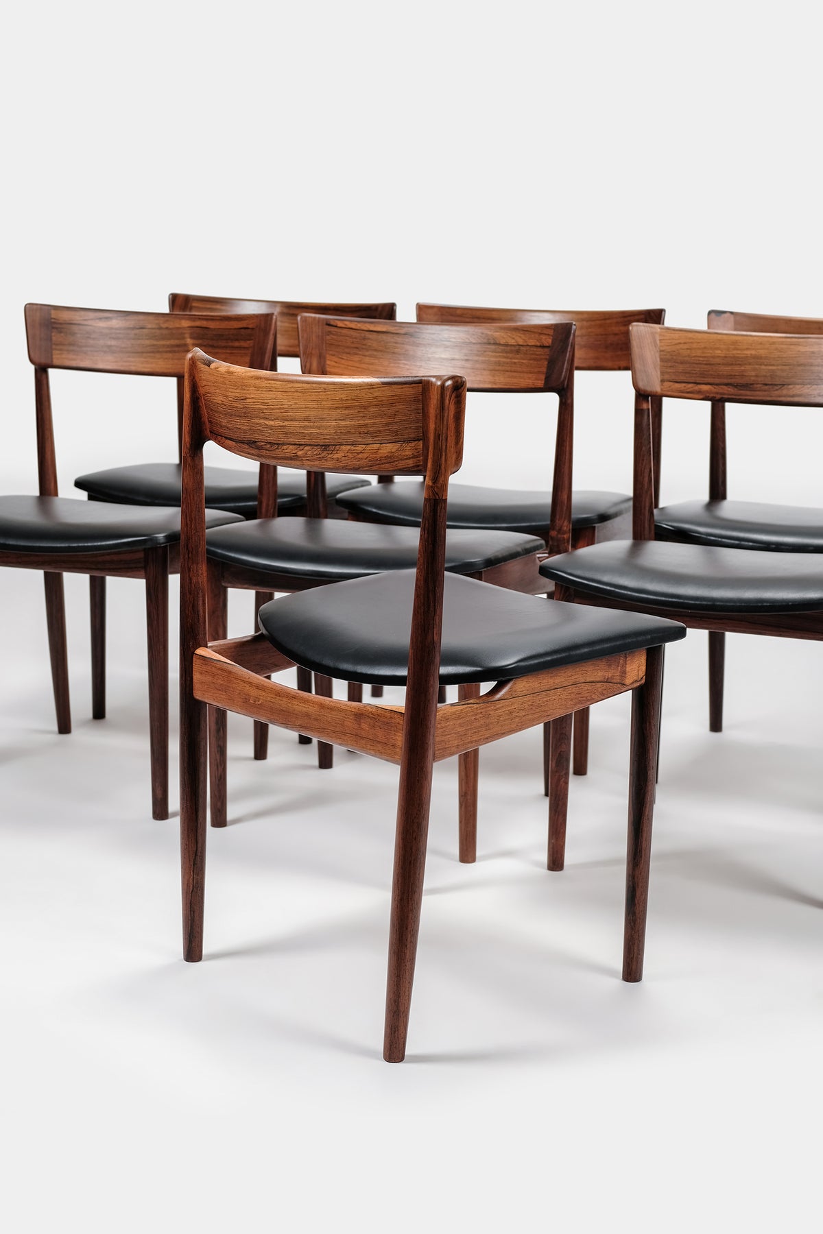 Henry Rosengren Hansen, 8 Chairs Model 39, Brande Møbelindustri, 50s