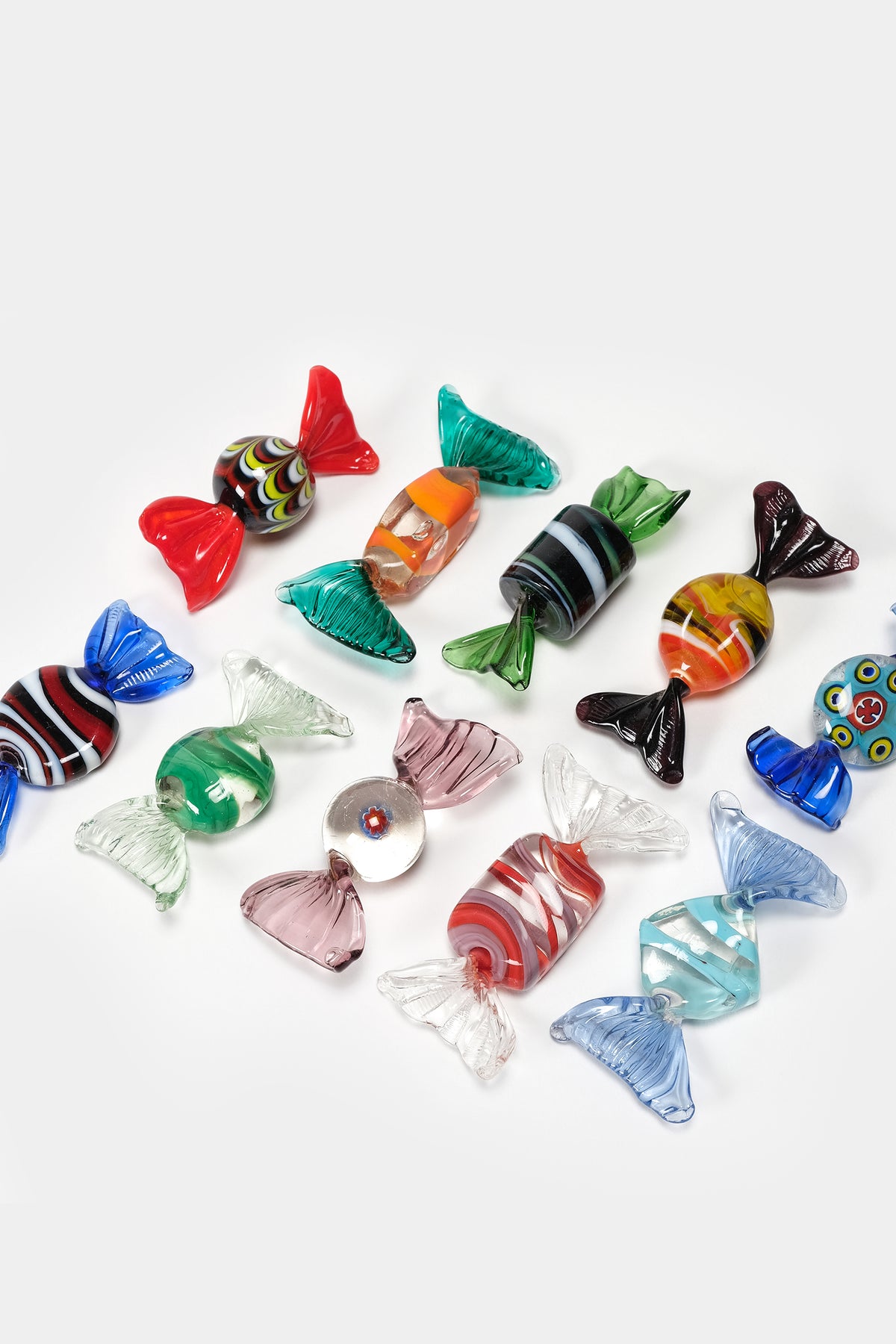 Candy Pieces, Set of Ten, Murano-Glas Art, Italy, 50s