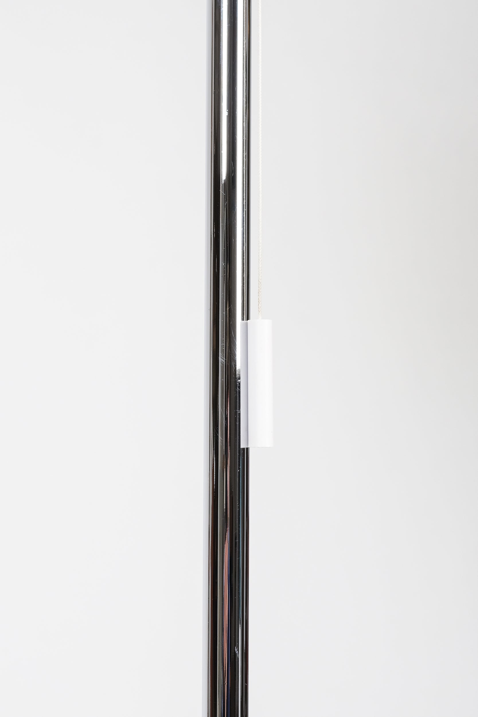 Floor Lamp, Chrome with Parchment Screen, Mégal, 70s