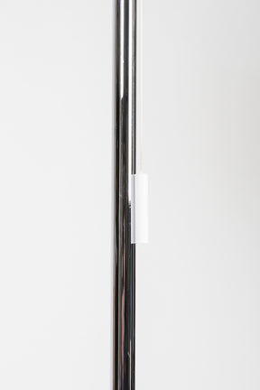 Stehlampe Chrom mit Pergamentschirm, Mégal, 70er