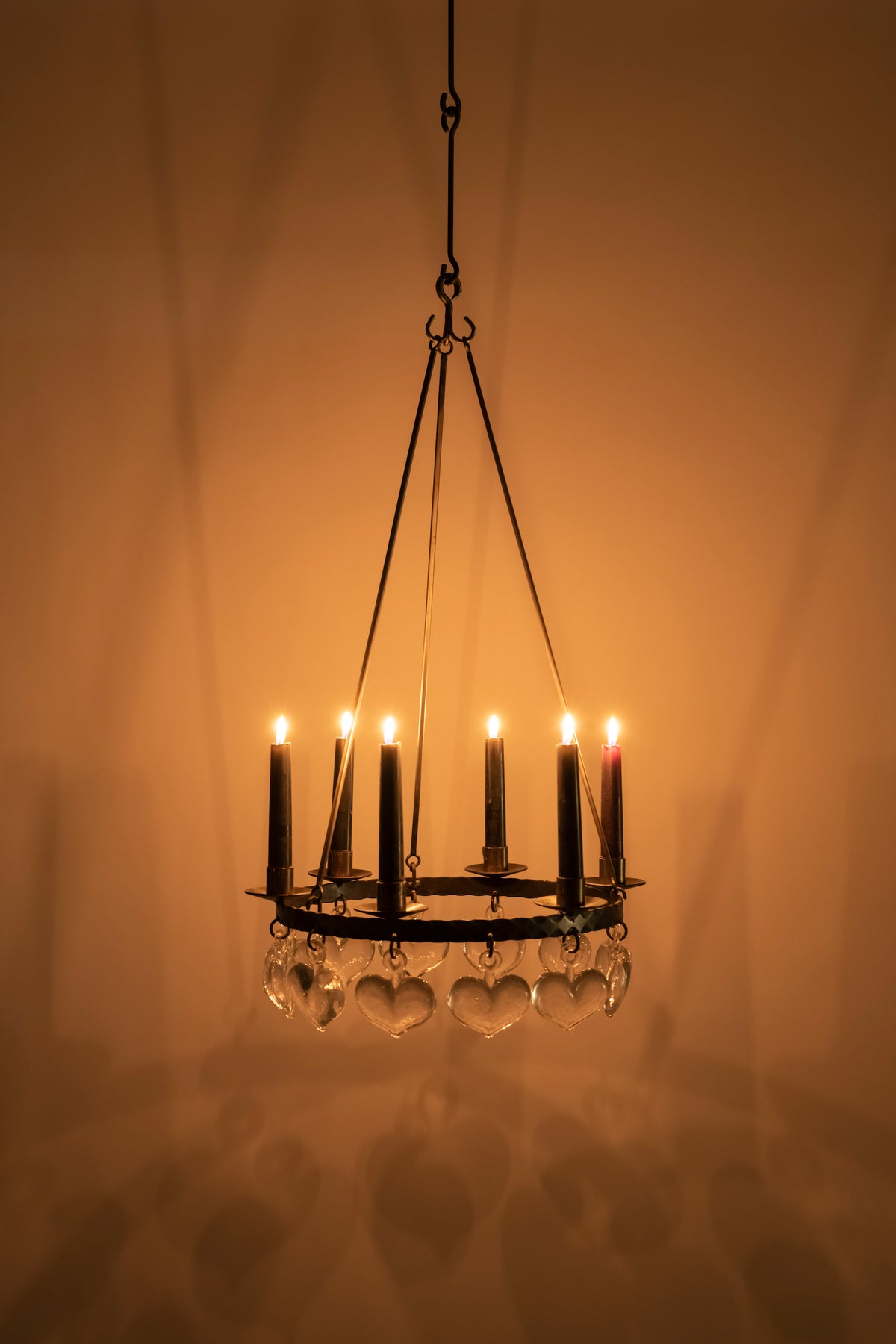 Attr. Erik Höglund, Schweden, Kerzen-Kronleuchter 70er