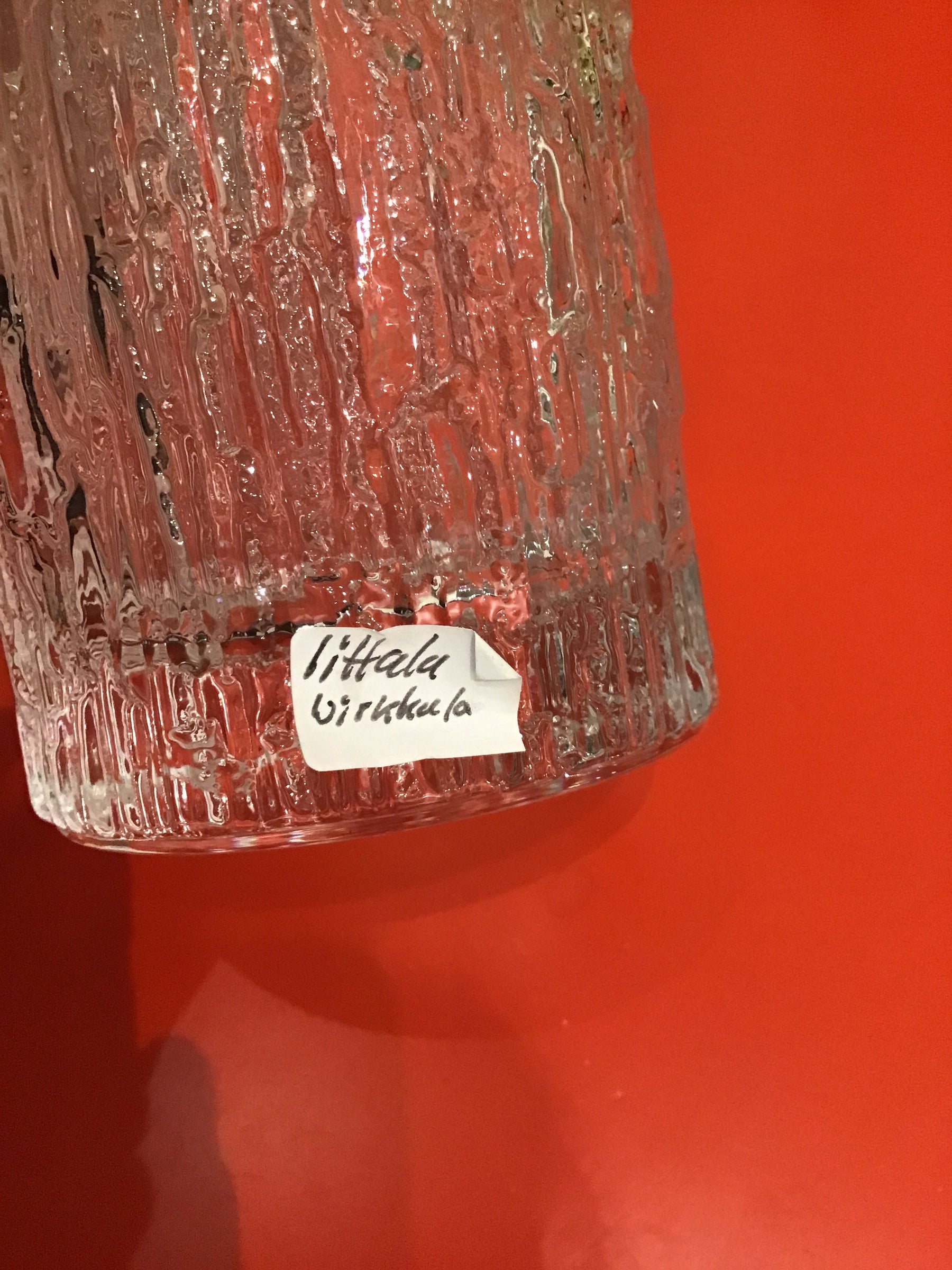 Glas Vase Arnica Ittala Wirkkala, 60er