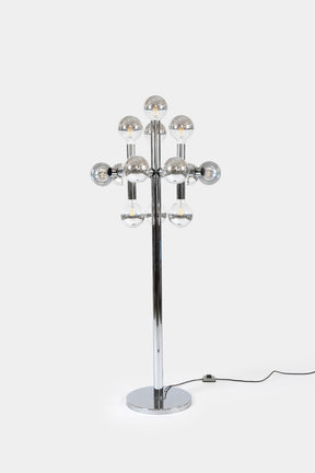 Mégal molecular lamp, floor lamp, Robert Sonneman, Switzerland, 70s