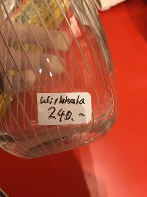 Tapio Wirkkala, Iittala, Gravierte Glas Vase J1673, Finland, 50er