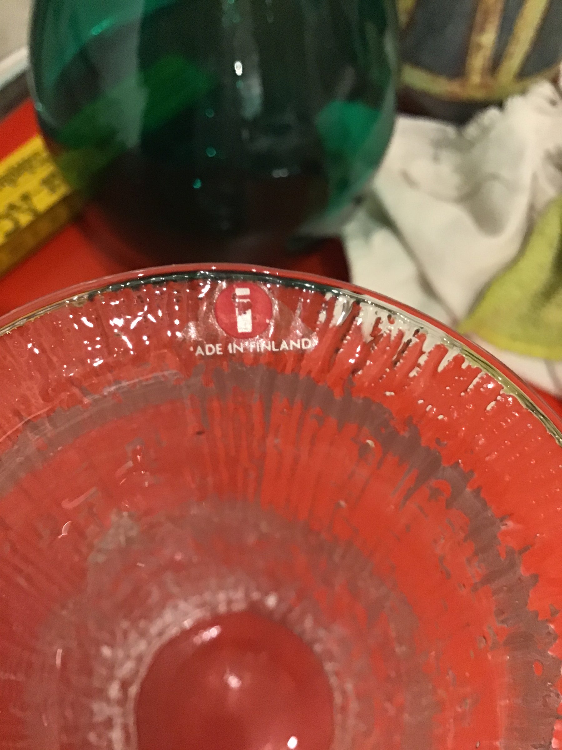 Glas Vase Arnica Ittala Wirkkala, 60er