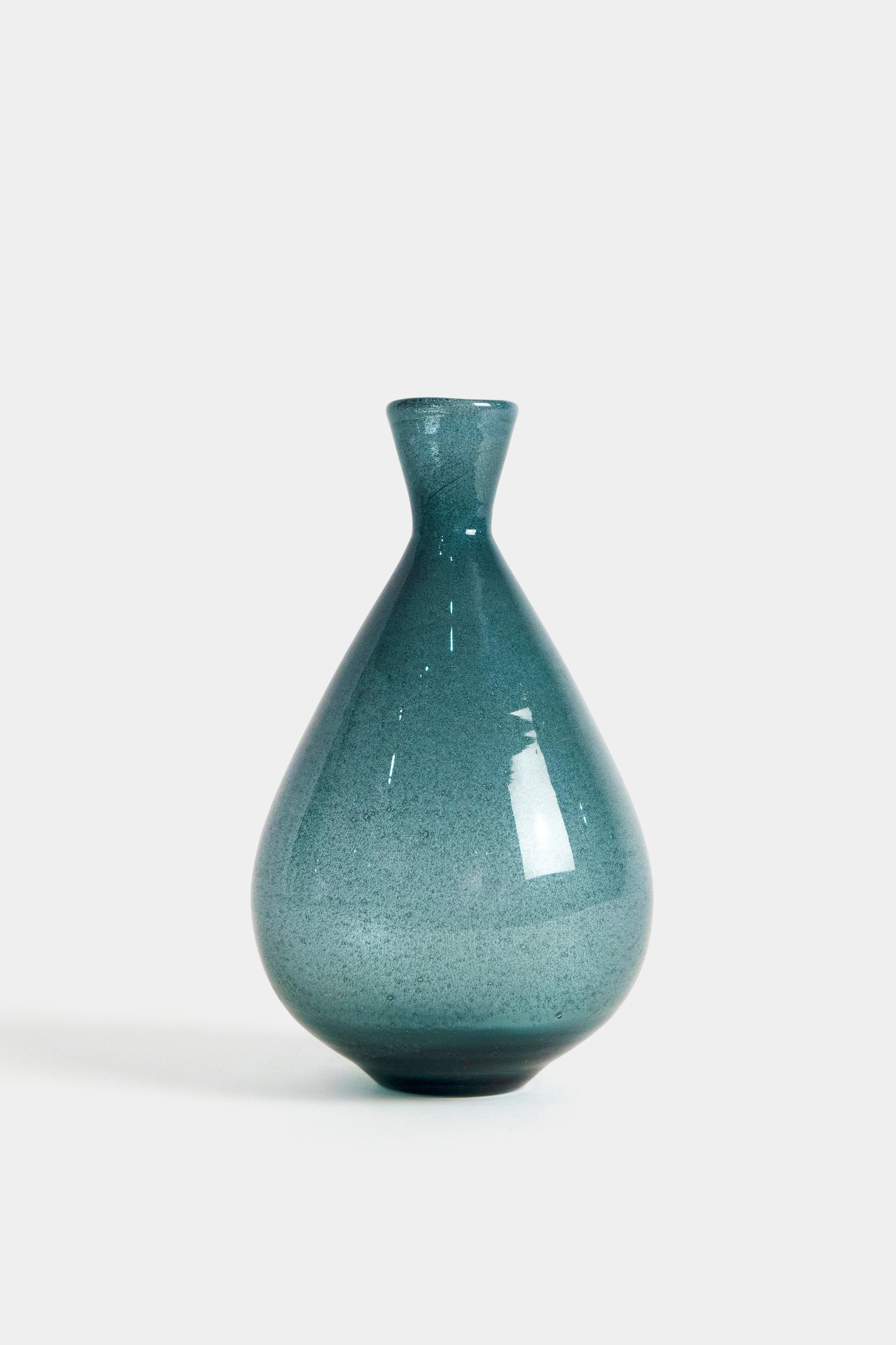 Bertil Vallien Glas Vase Blau, Boda 60er