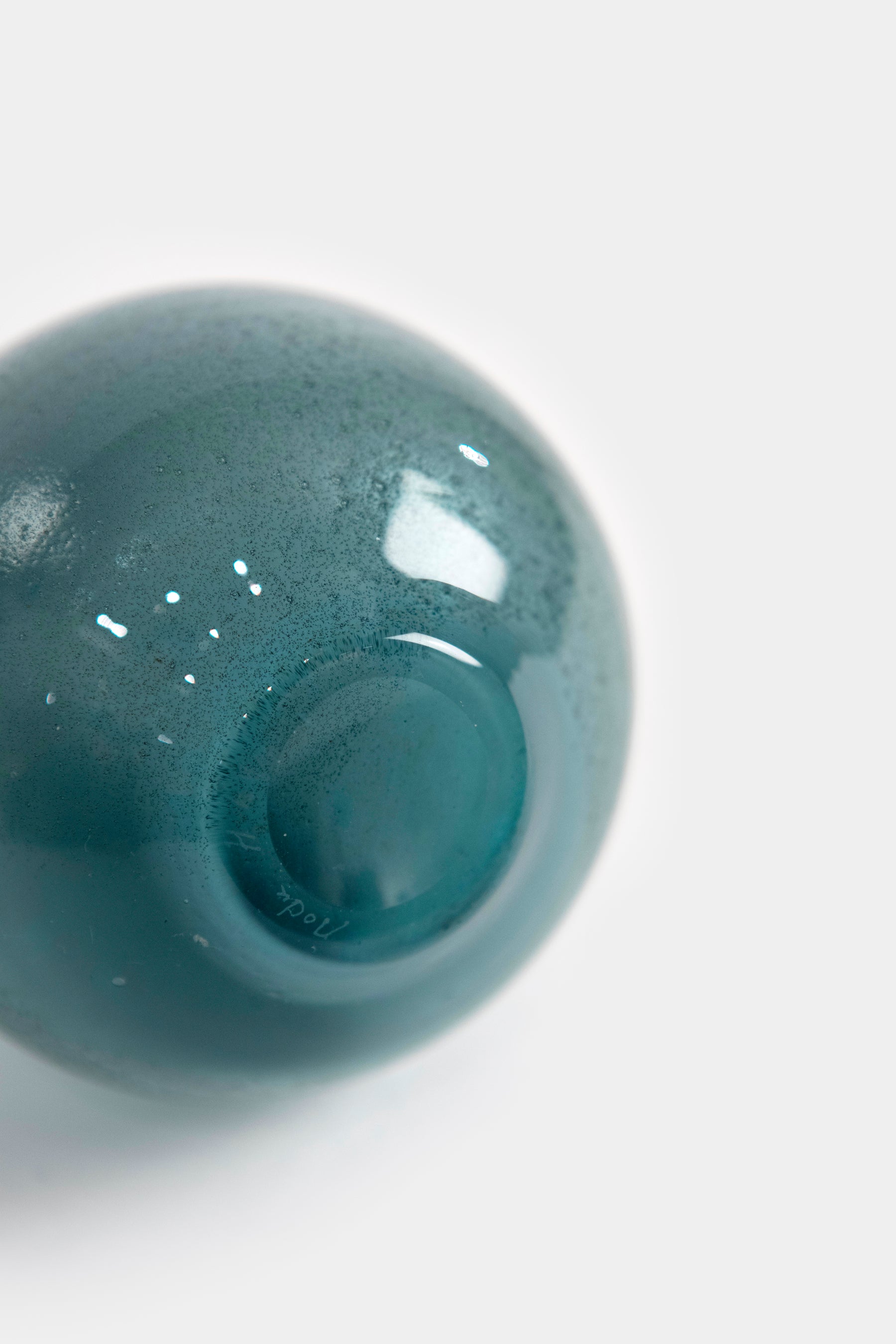 Bertil Vallien Glas Vase Blau, Boda 60er