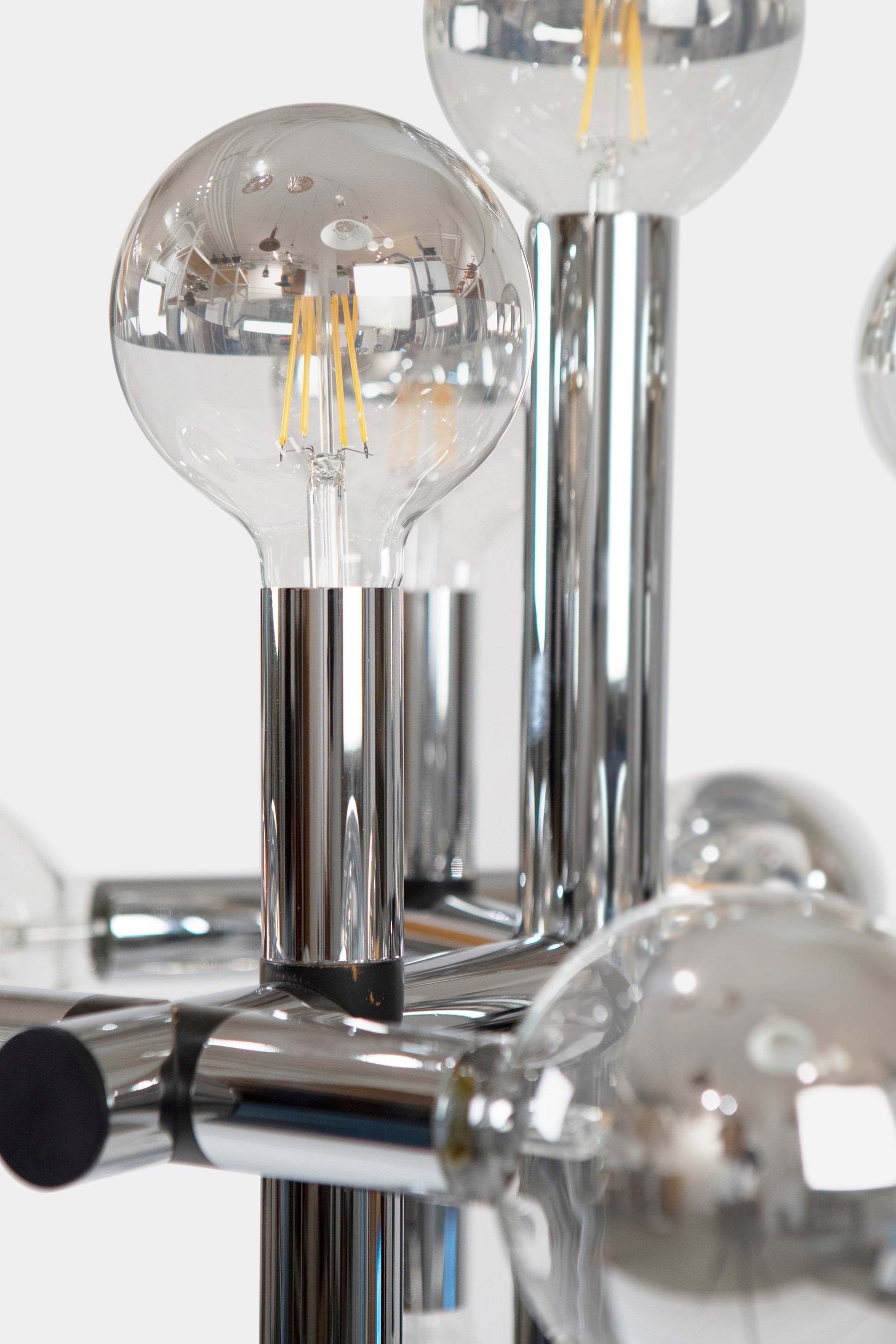 Mégal molecular lamp, floor lamp, Robert Sonneman, Switzerland, 70s