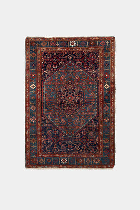 Kamseh, Persian Hand-Knotted Carpet, 20s