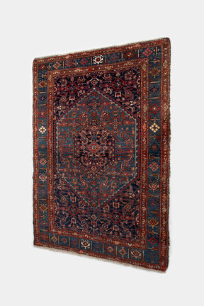 Kamseh, Persian Hand-Knotted Carpet, 20s