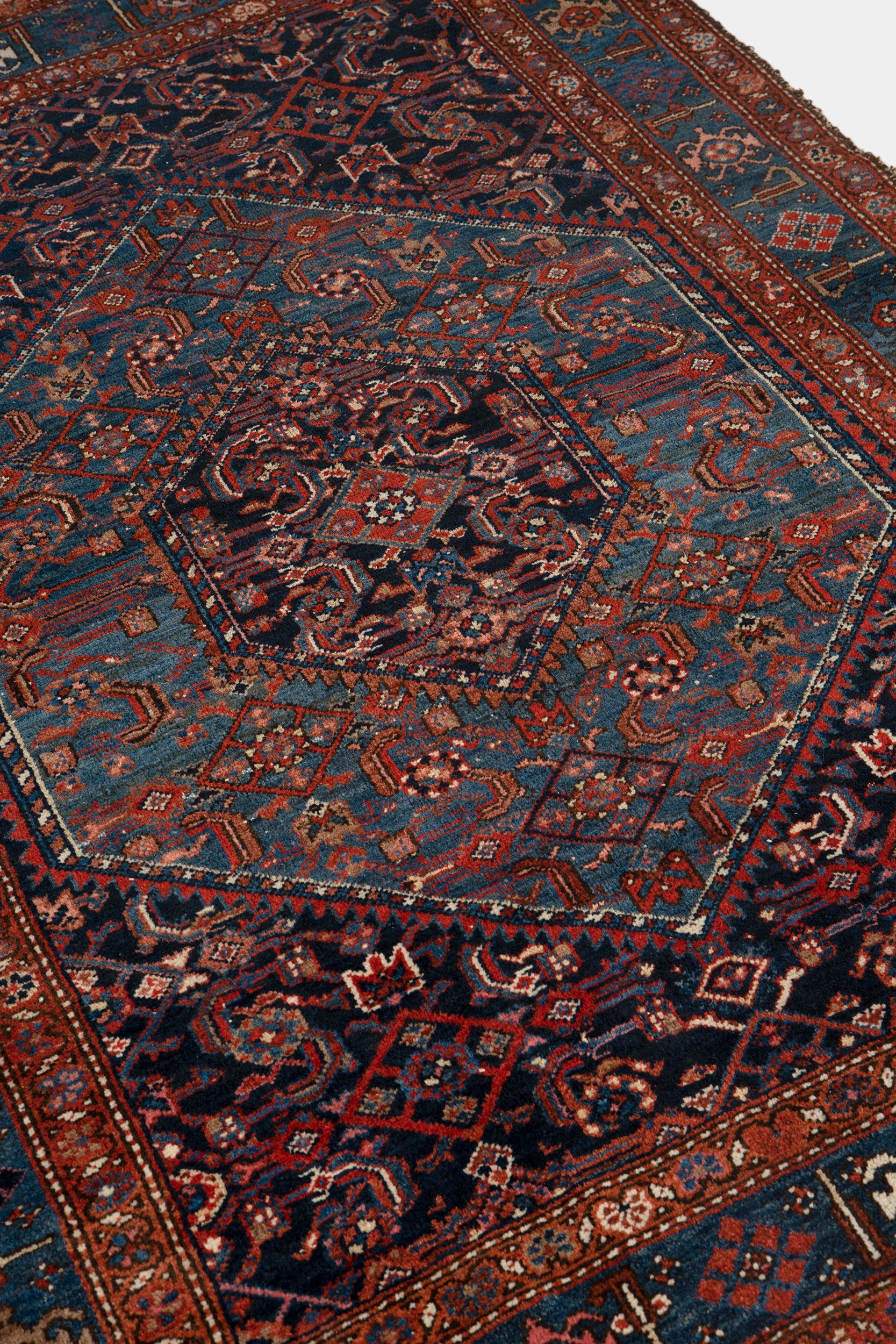Kamseh, Persian Hand-Knotted Carpet, 20s