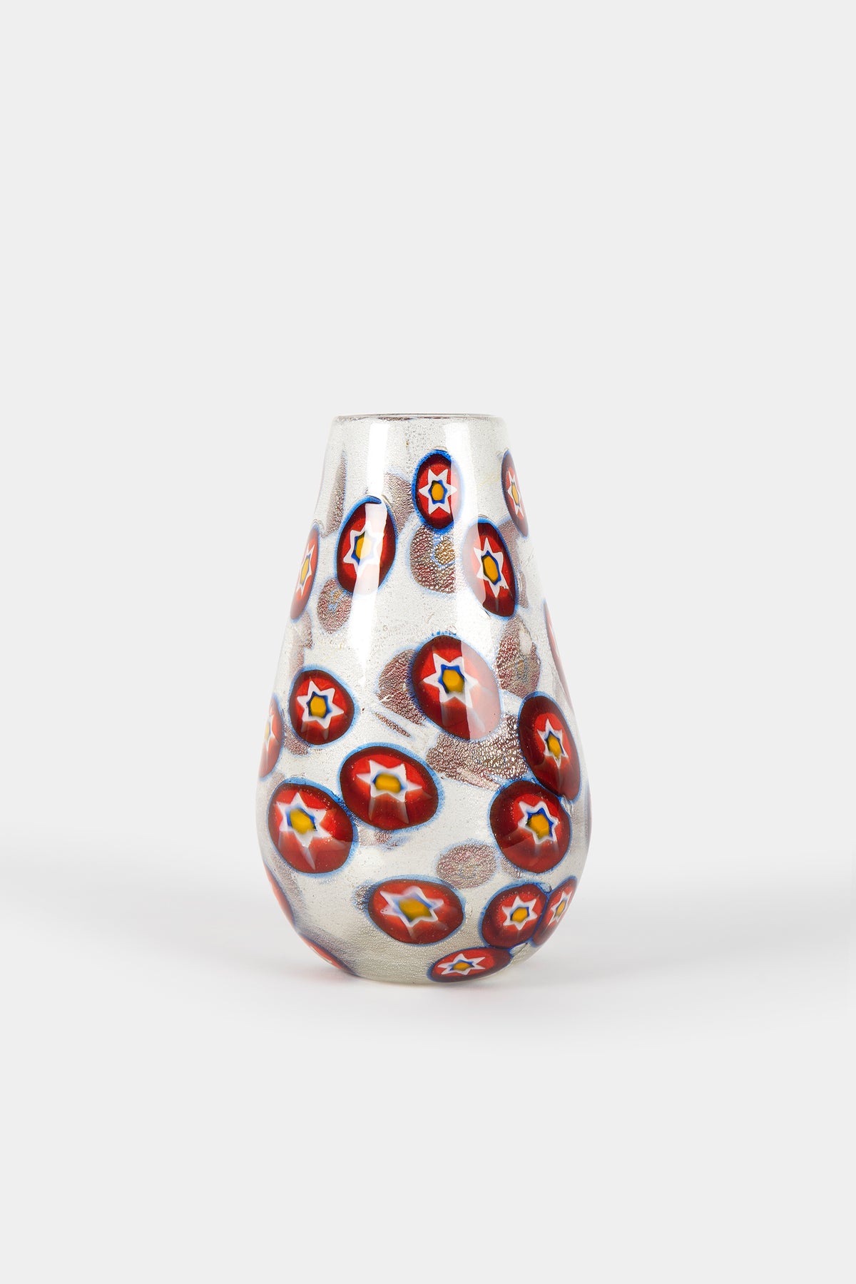 Ercole Barovier Murrine Glas Vase, 60er