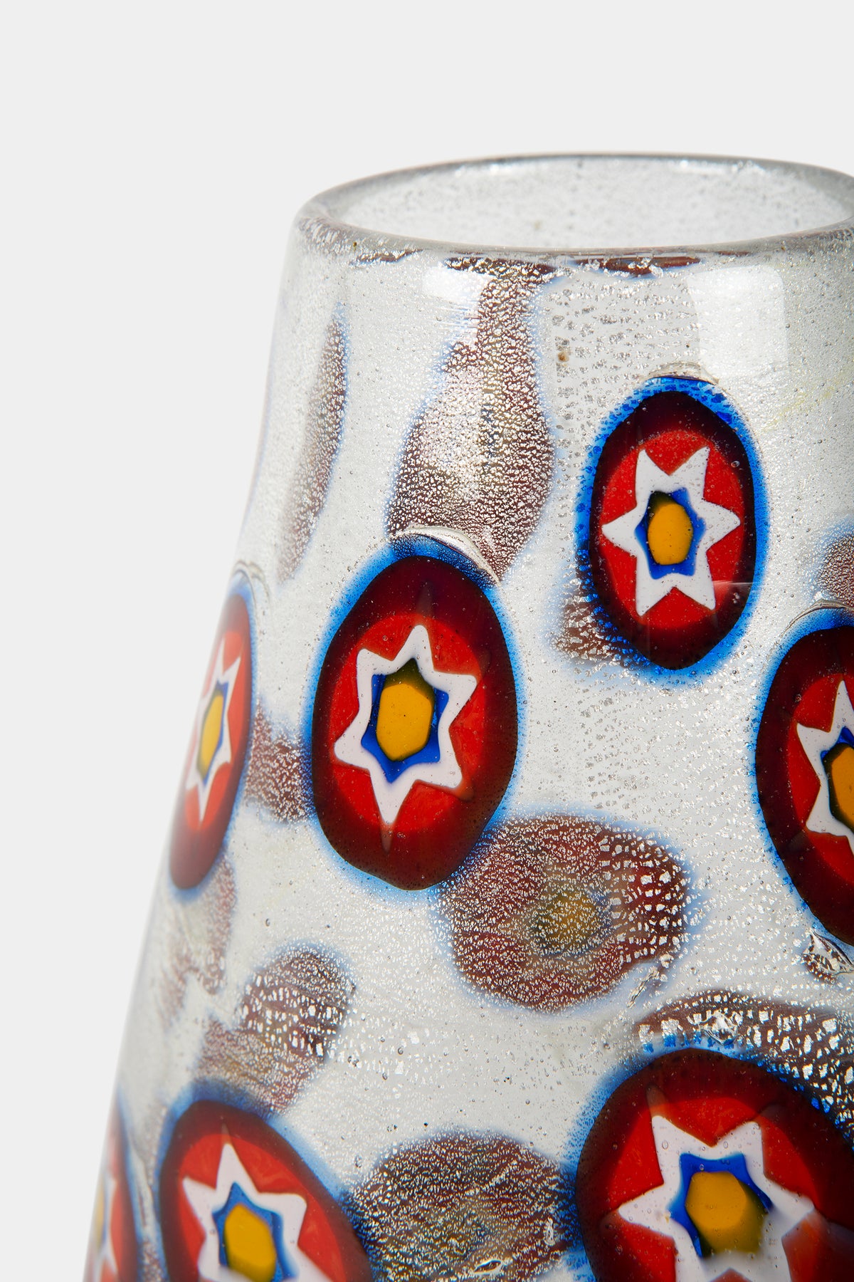 Ercole Barovier Murrine Glas Vase, 60er