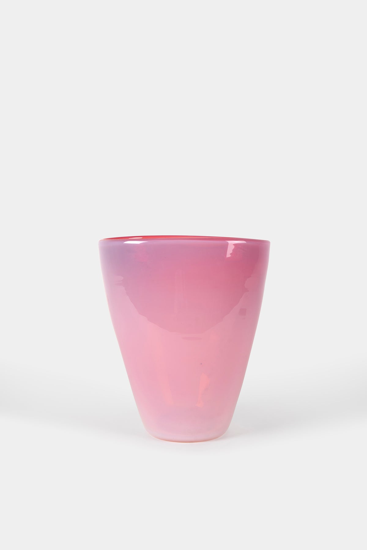 Flavio Poli, Seguso, pink glass vase