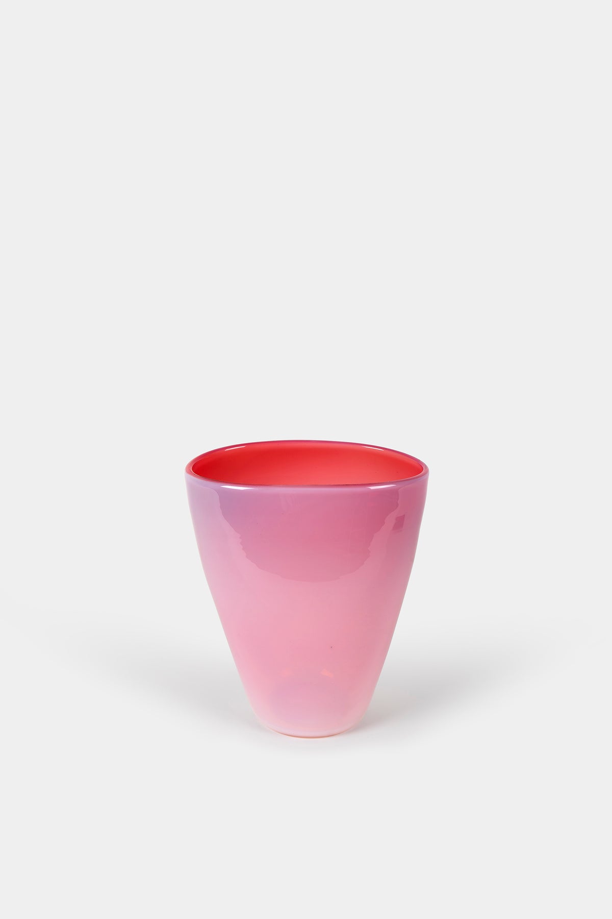 Flavio Poli, Seguso, pink glass vase