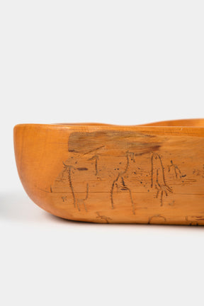 Anthroposophical Handmade Wooden Bowl, 40s