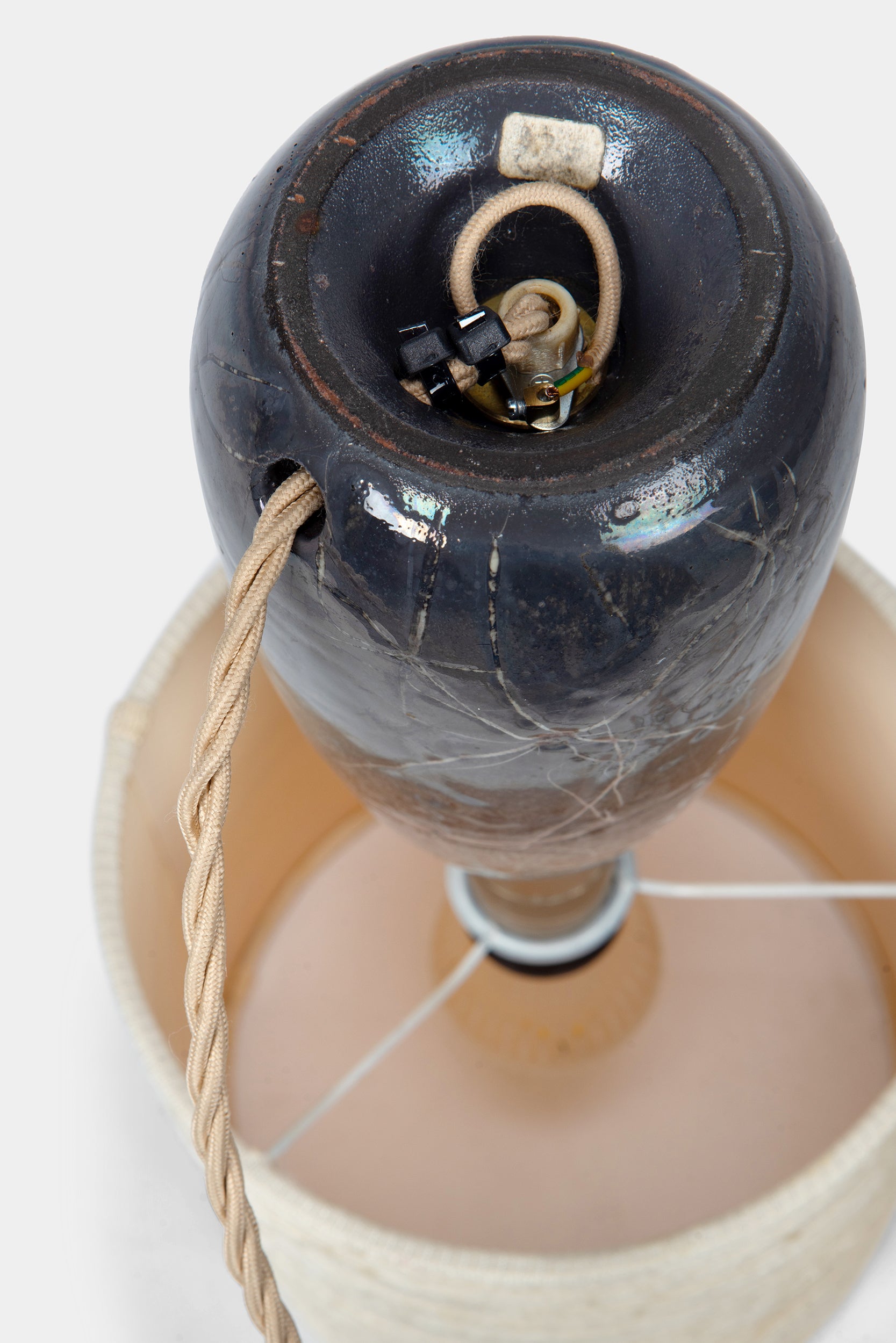 Attr. Benno Geiger Keramik Lampe, 60er