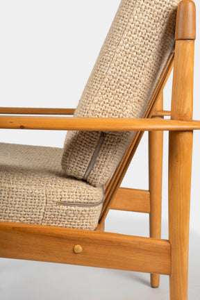 Paar Grete Jalk, PJ-56 Lounge Sessel, Poul Jeppesen, 60er
