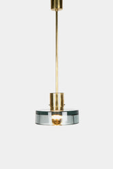 Italian Murano glass pendant lamp, Flavio Poli for Seguso, 60s