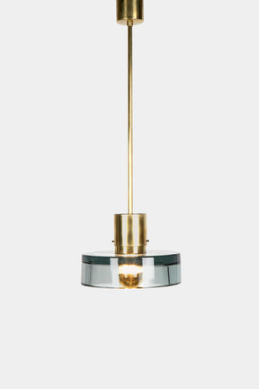 Italian Murano glass pendant lamp, Flavio Poli for Seguso, 60s
