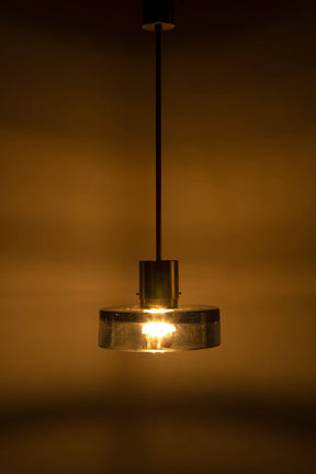 Italian Murano glass pendant lamp, Flavio Poli for Seguso, 60s
