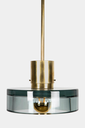 Italian Murano glass pendant lamp, Flavio Poli for Seguso, 60s