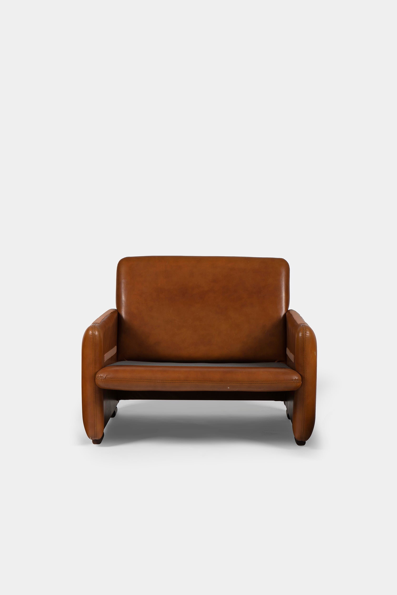 Tobia Scarpa leather armchair set for C&B Italia, Italy, 70s
