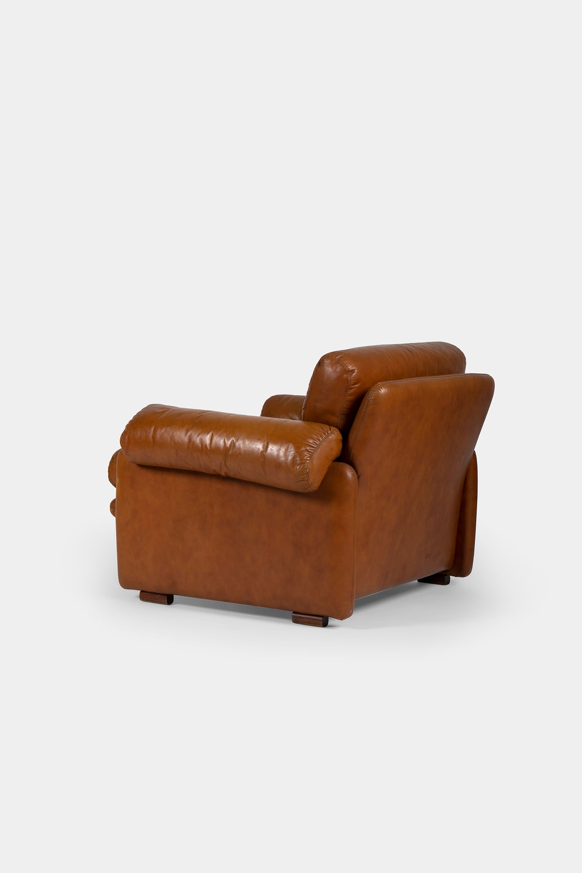 Tobia Scarpa Ledersessel Set für C&B Italia, Italien, 70er