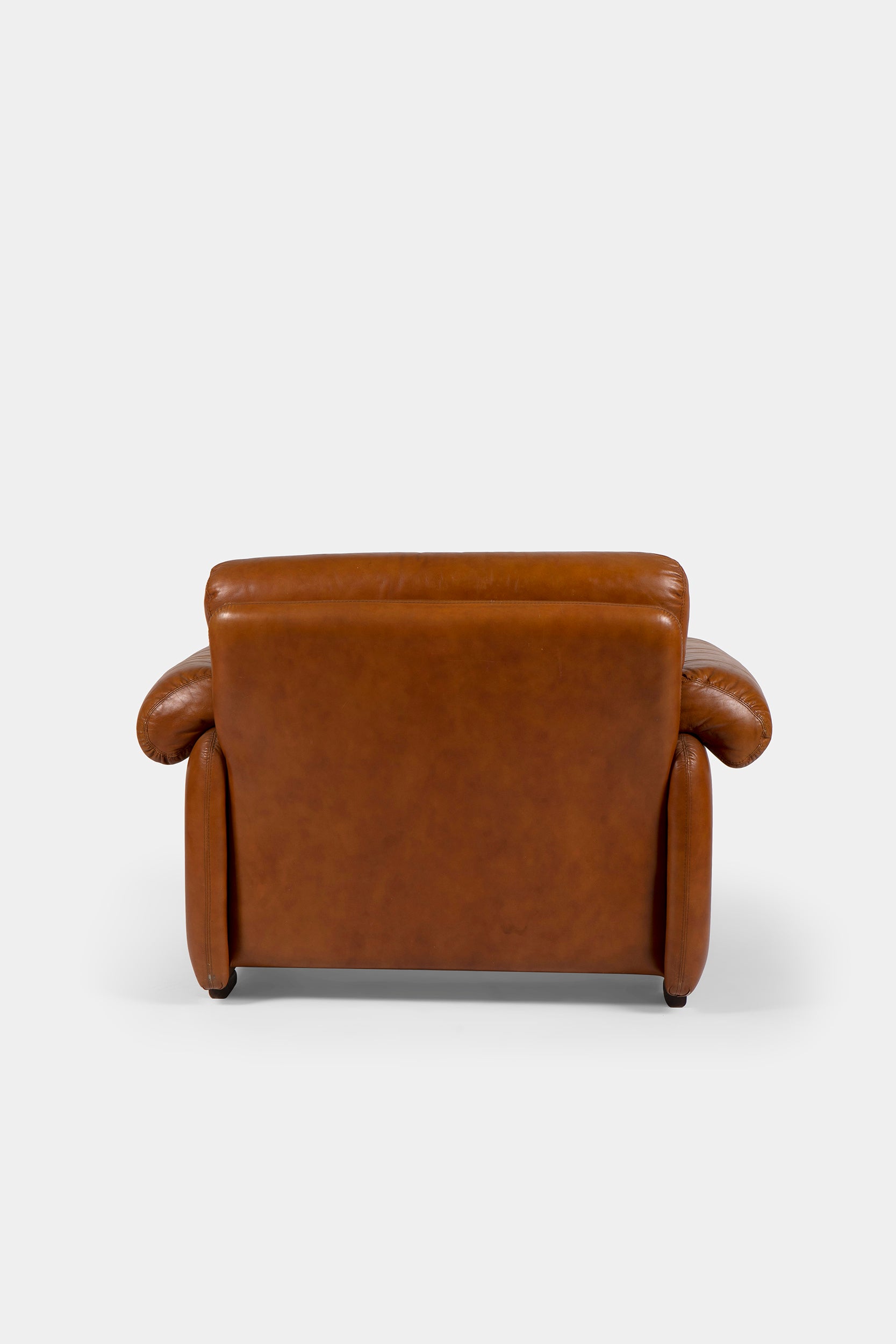 Tobia Scarpa leather armchair set for C&B Italia, Italy, 70s