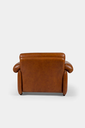Tobia Scarpa leather armchair set for C&B Italia, Italy, 70s