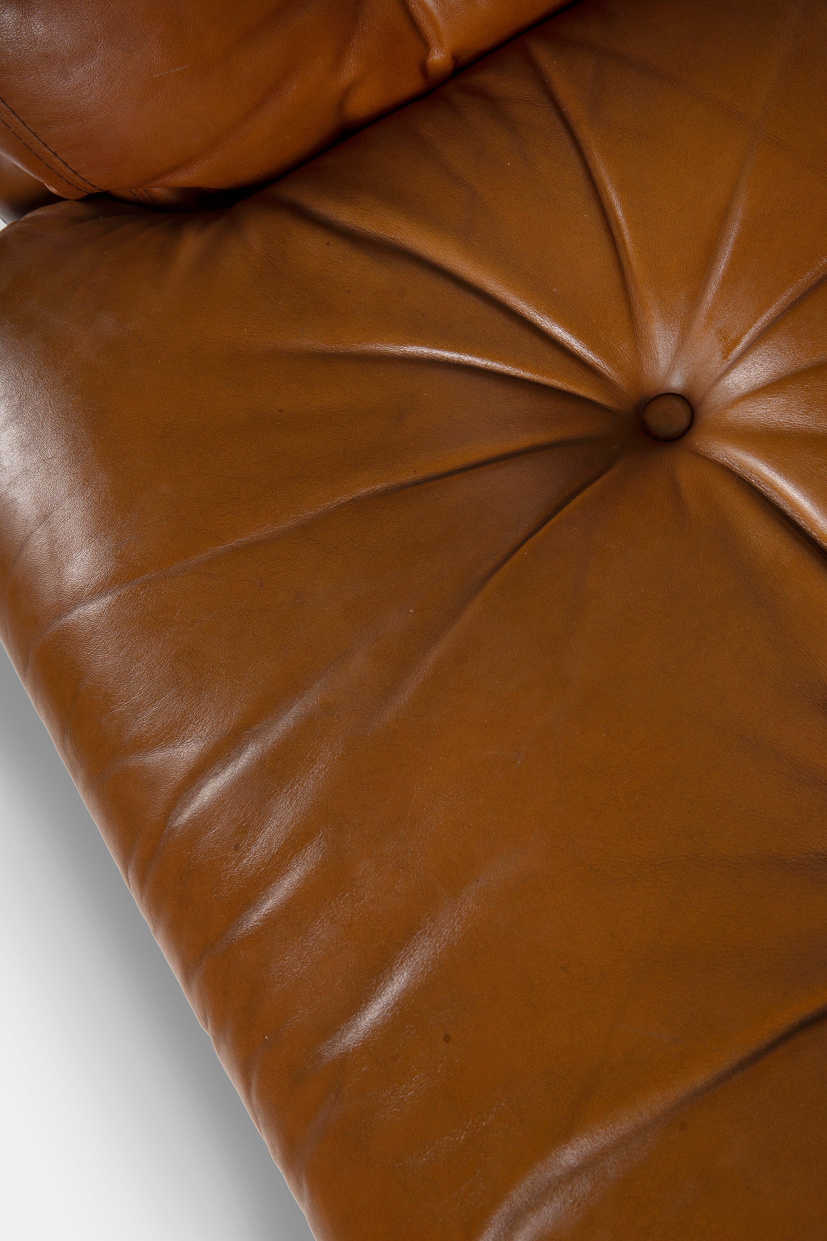 Tobia Scarpa leather armchair set for C&B Italia, Italy, 70s