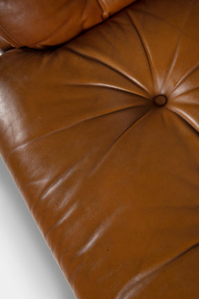 Tobia Scarpa leather armchair set for C&B Italia, Italy, 70s
