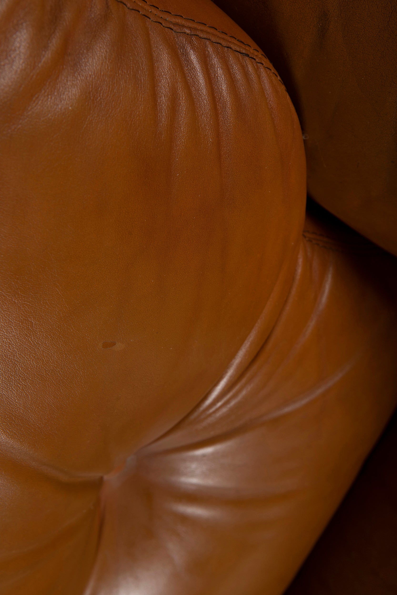 Tobia Scarpa leather armchair set for C&B Italia, Italy, 70s