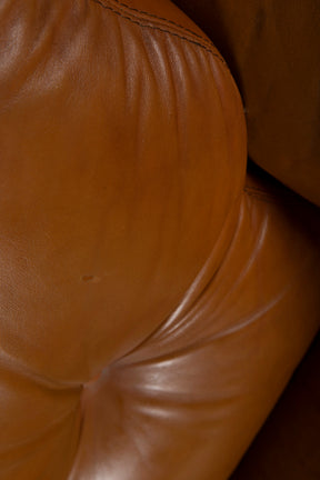 Tobia Scarpa leather armchair set for C&B Italia, Italy, 70s