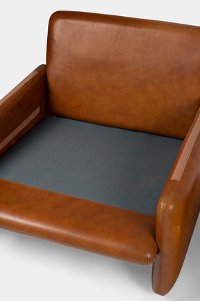 Tobia Scarpa leather armchair set for C&B Italia, Italy, 70s