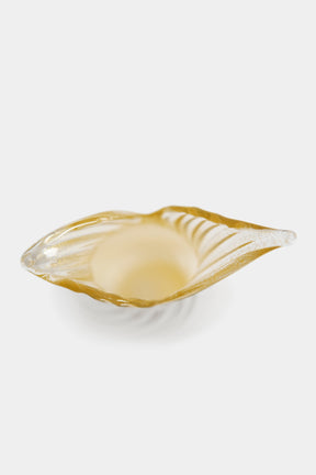 Glas Ercole Barovier Vase Goldeinschlüsse, 50er