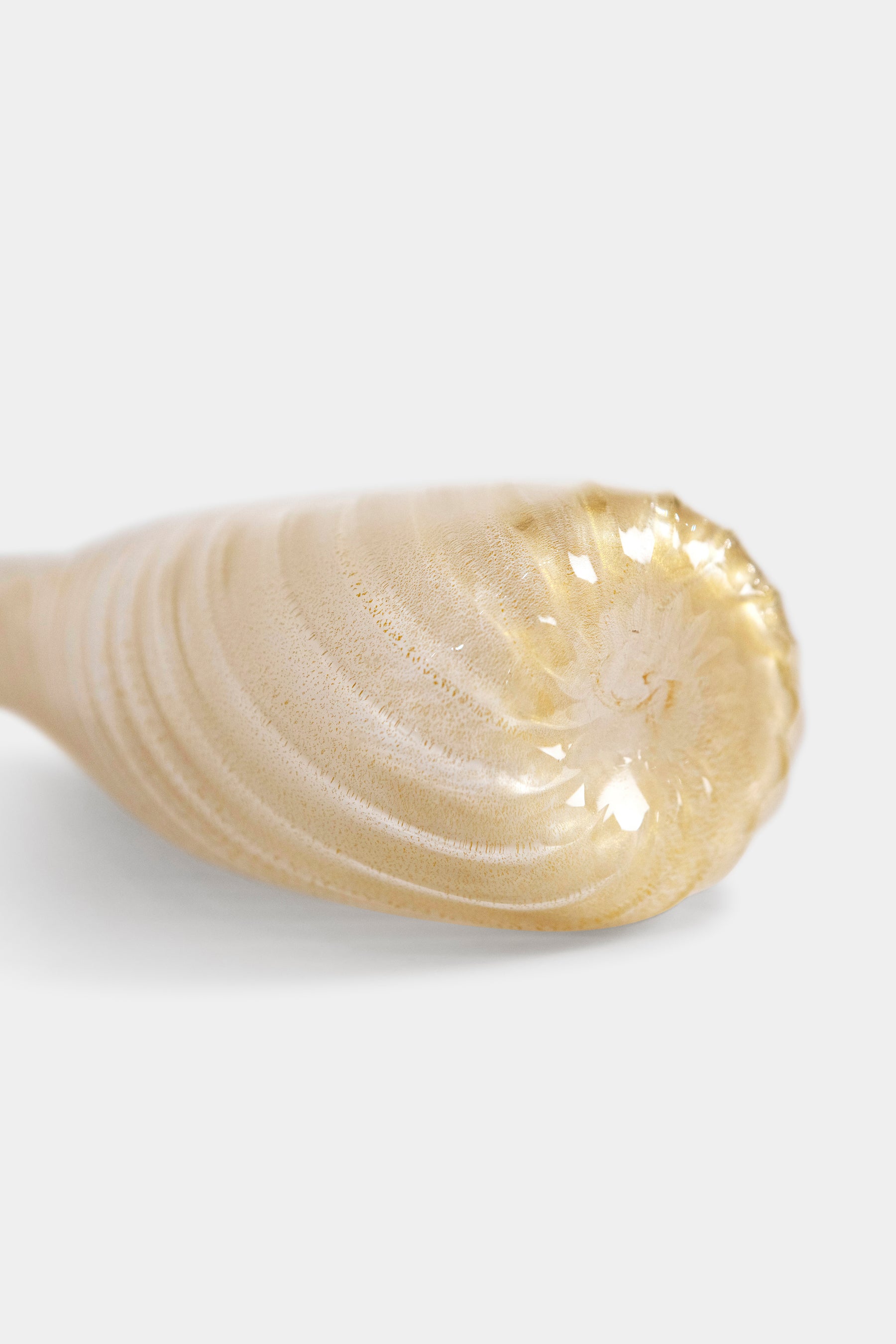 Glas Ercole Barovier Vase Goldeinschlüsse, 50er