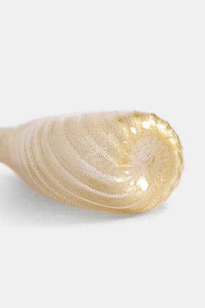 Glas Ercole Barovier Vase Goldeinschlüsse, 50er