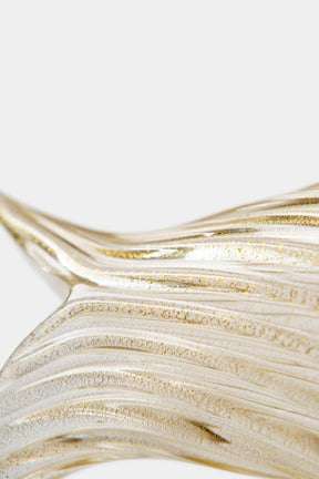 Glas Ercole Barovier Vase Goldeinschlüsse, 50er