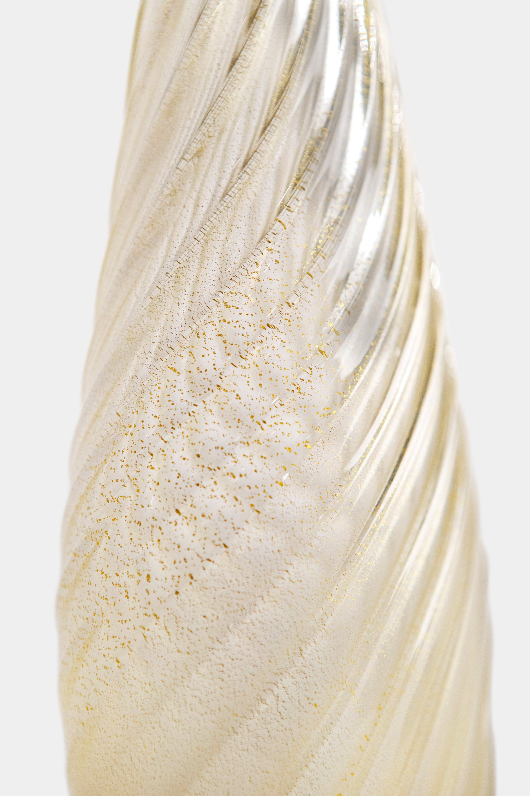 Glas Ercole Barovier Vase Goldeinschlüsse, 50er